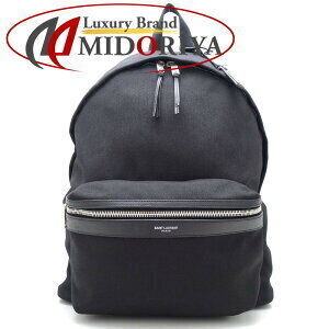 Saint Laurent Paris YSL Backpack Canvas Leather Black